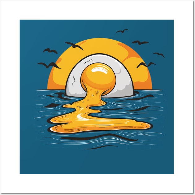 Sunset Breakfast Wall Art by Sideways Tees